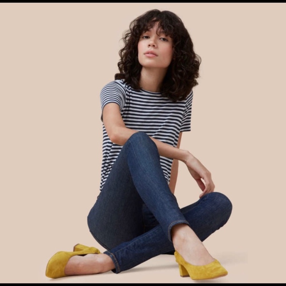 Everlane Day Heels in Yellow